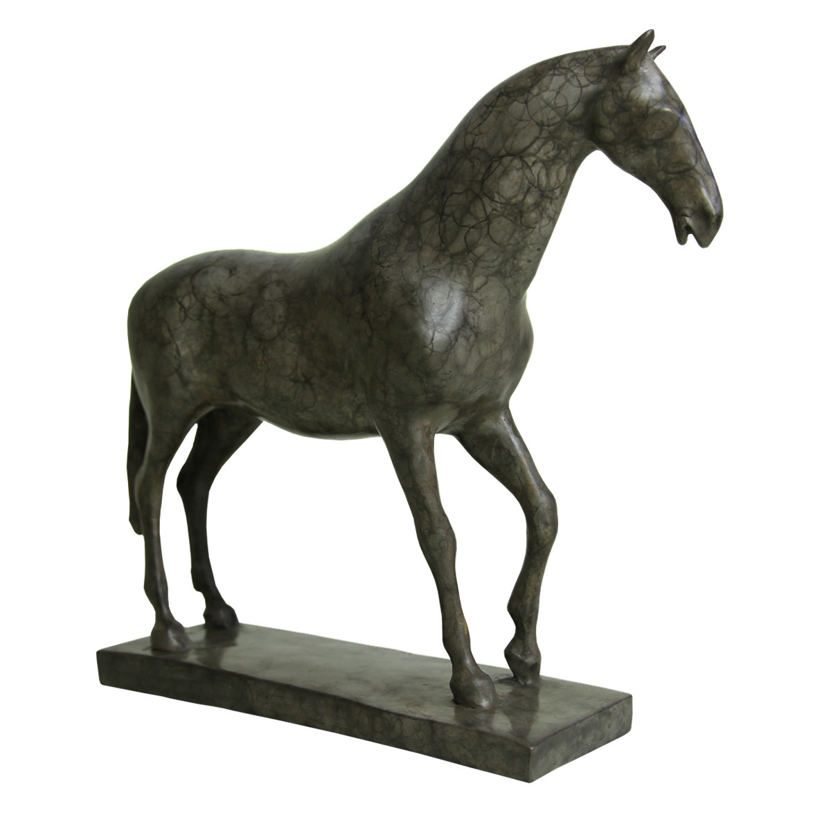 曹云原创雕塑作品青铜铜爵马中式禅意客厅书房装饰摆件