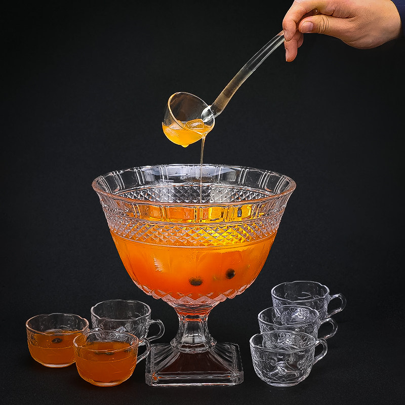 3l欧式刻花水果宾治鸡尾酒共享punchbowl创意异形