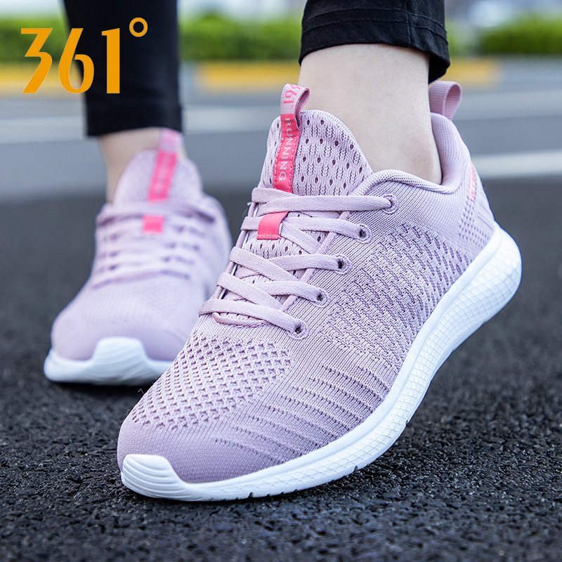 361女鞋运动鞋夏季透气女士网鞋361度网面跑步鞋女跑步鞋
