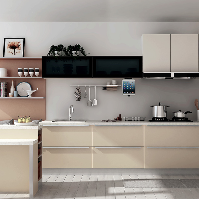 柏厨厨柜整体厨房橱柜定制三米阳光马卡龙现代简约饰面整体厨柜