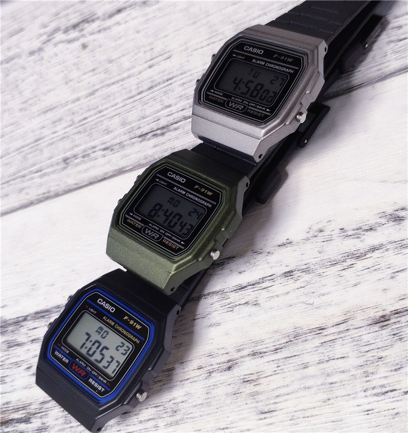 casio卡西欧f-91wf-91wm-3a1b男女经典复古电子表学生日韩腕表