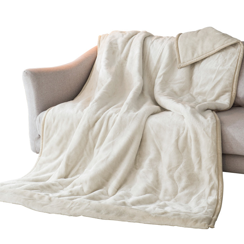 三层珊瑚绒加厚夹棉毛毯被子冬季保暖法兰绒床单减压助眠重力毯子