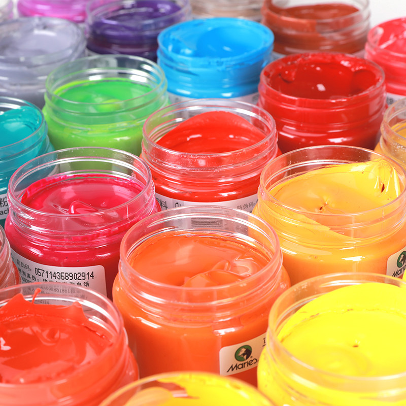 考试用灌装水粉100ml瓶装初学者套装色彩颜料 18/24/36色颜料绘画用品