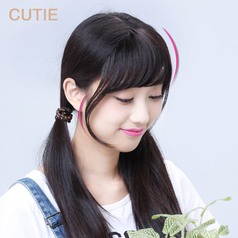 刘海假发娇滴滴可爱减龄空气高温丝薄齐留海逼真刘海片