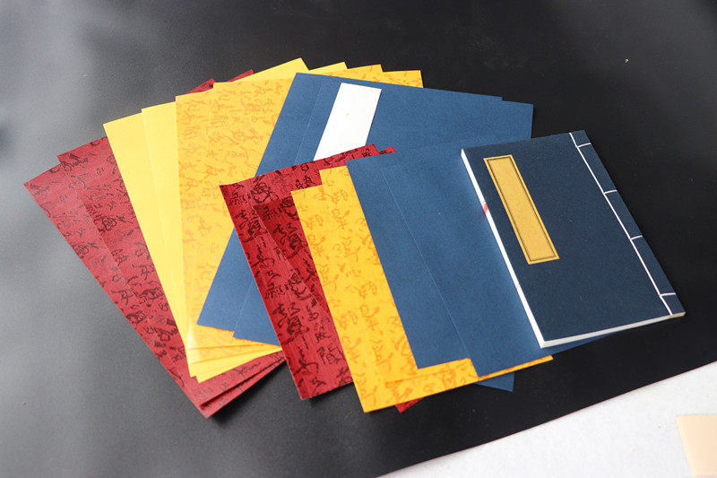 封面古籍宣纸自制瓷青双面蓝印印谱薄款a4宣纸