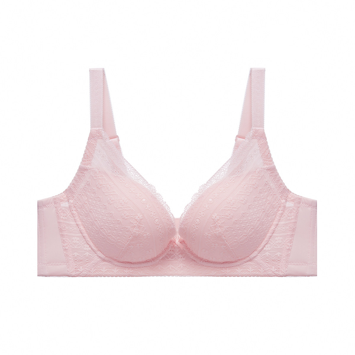 bodypops蕾丝3/4杯性感可爱聚拢上托女士文胸内衣胸罩有钢圈薄