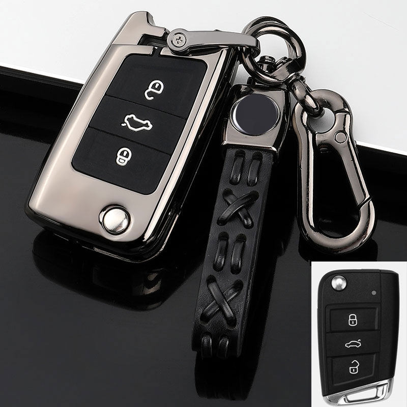 探岳大众高档钥匙2021款全新专用汽车遥控壳扣包男女车用钥匙包