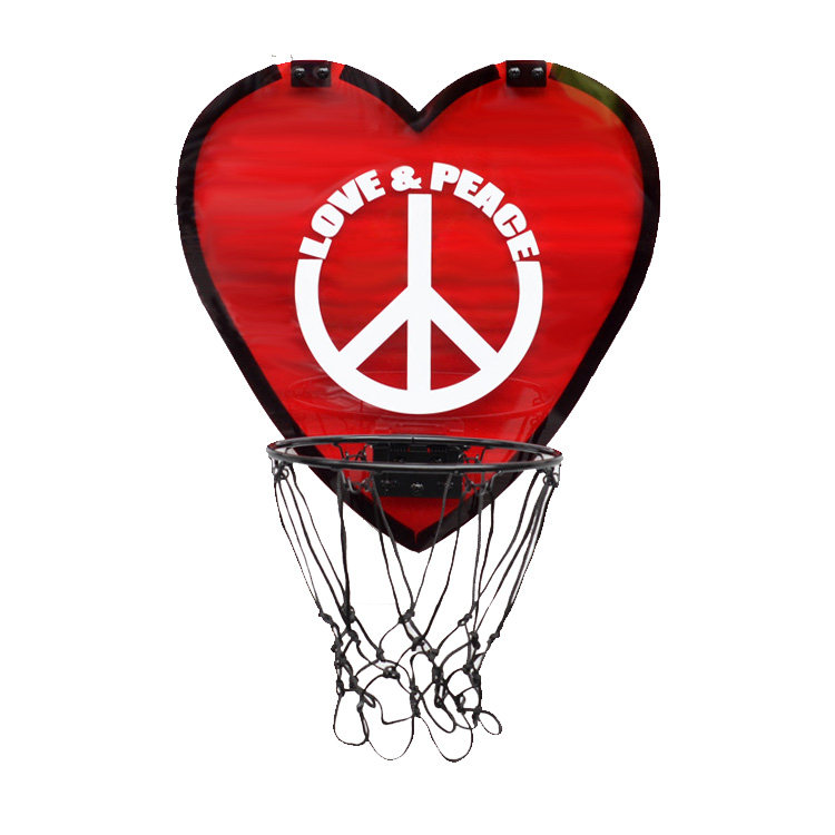 心型爱心humanmade挂门贴墙篮球篮框打孔家用篮球架