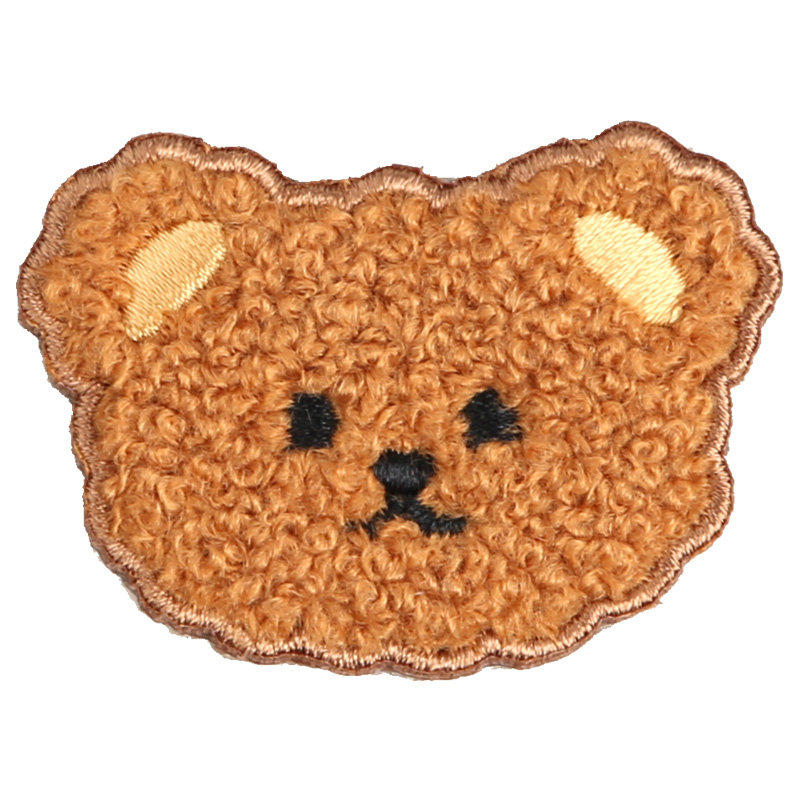 小熊刺绣布贴可爱围巾自粘衣服包包装饰图案布贴