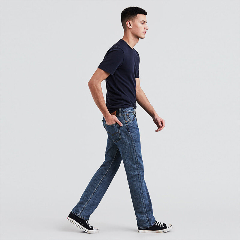 levis李维斯501牛仔裤男厚款经典中腰直筒潮日系休闲长裤修身