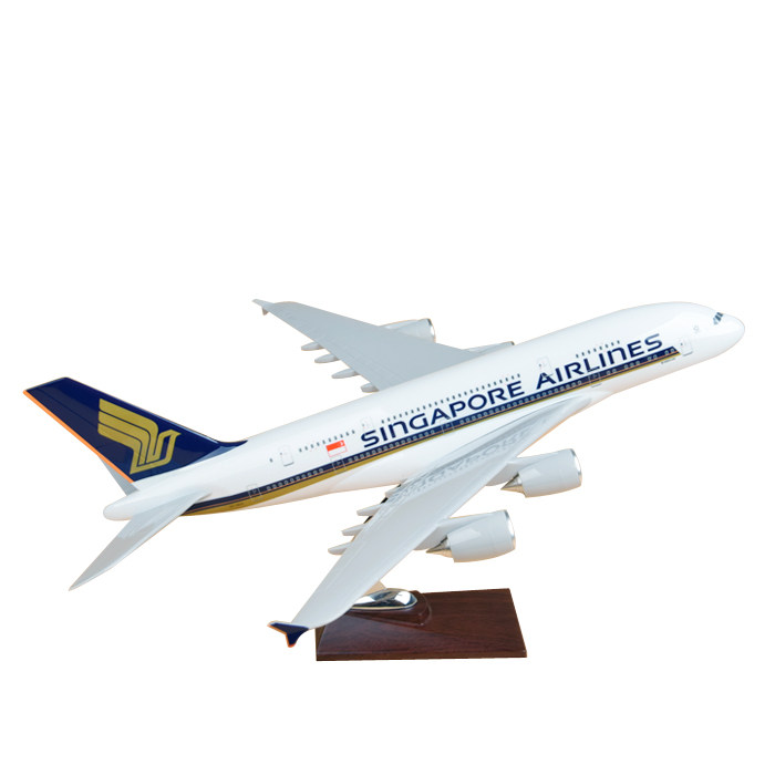 空中双层巴士飞机模型a380新加坡航空45cm客机飞机模型