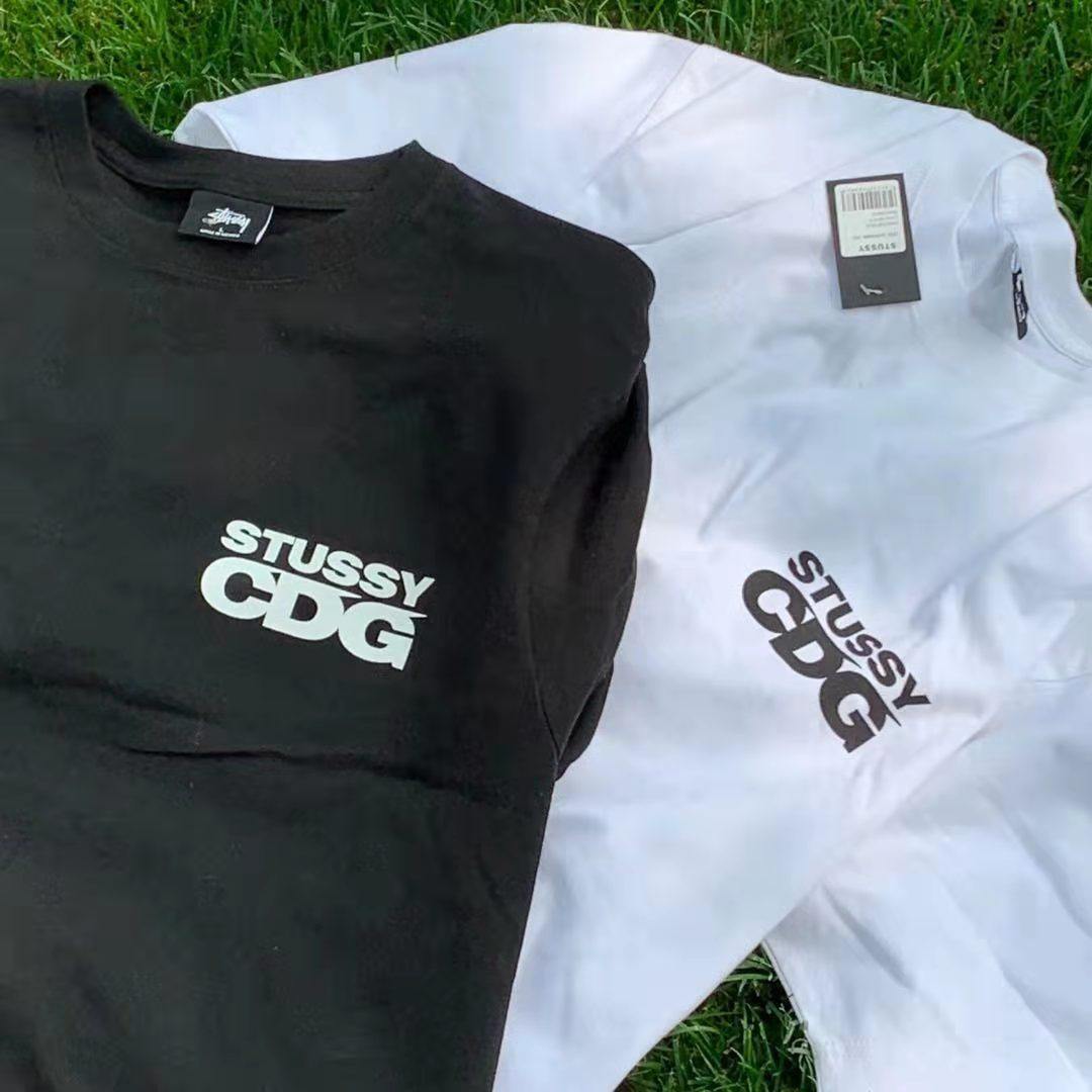 阿烦新品stussycdg海滩冲浪板印花短袖40周年联名t恤