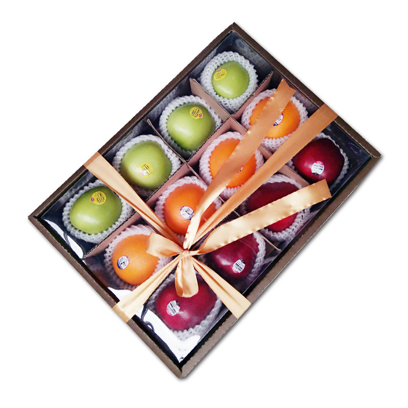 礼盒水果进口手提新鲜盒装组合丝带苹果
