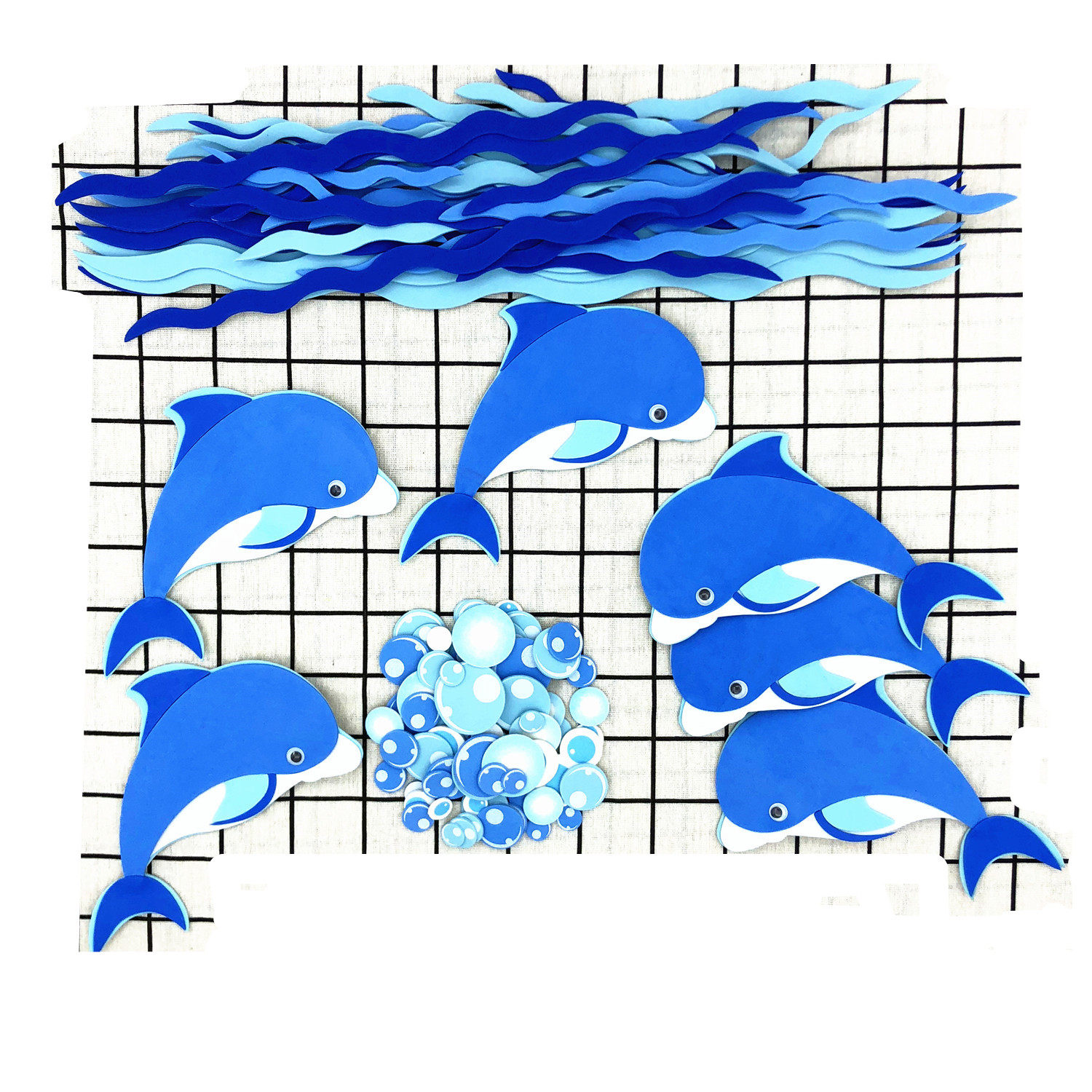 幼儿园海洋装饰教室黑板报布置海浪母婴婴儿游泳馆软装墙贴