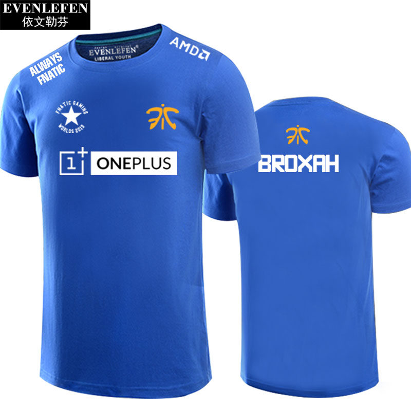 fnc战队队服s9全球总决赛联盟游戏短袖恤衫t恤