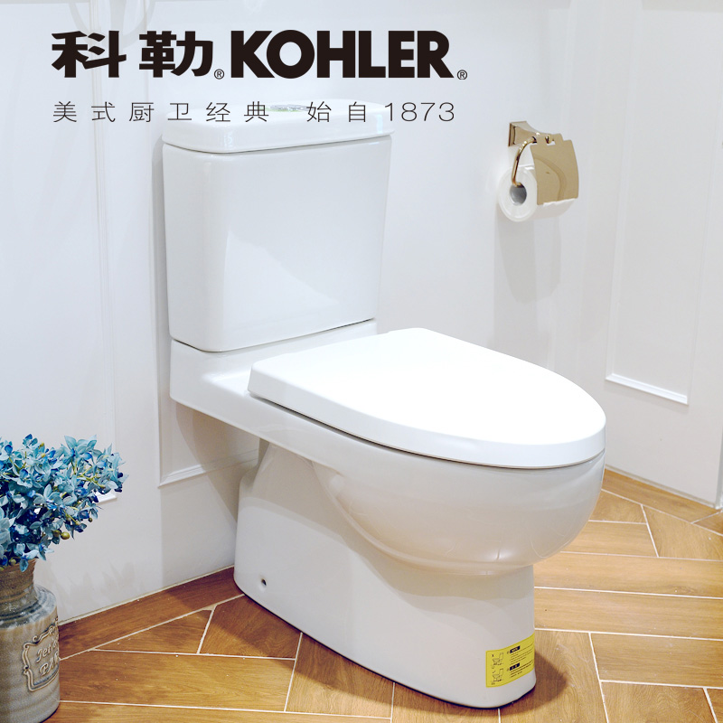 科勒马桶坐便器3/4.8升v马桶新风旋风五级马桶诚信座便器k-19115宣讲应考树家用分体稿图片