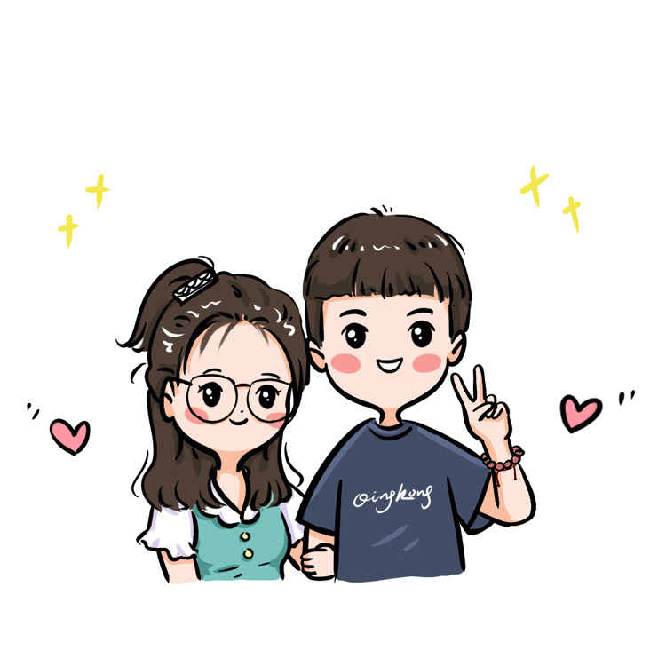 画卡通头像照片手绘制作情侣diy设计漫画定制q版人物画像动漫形象