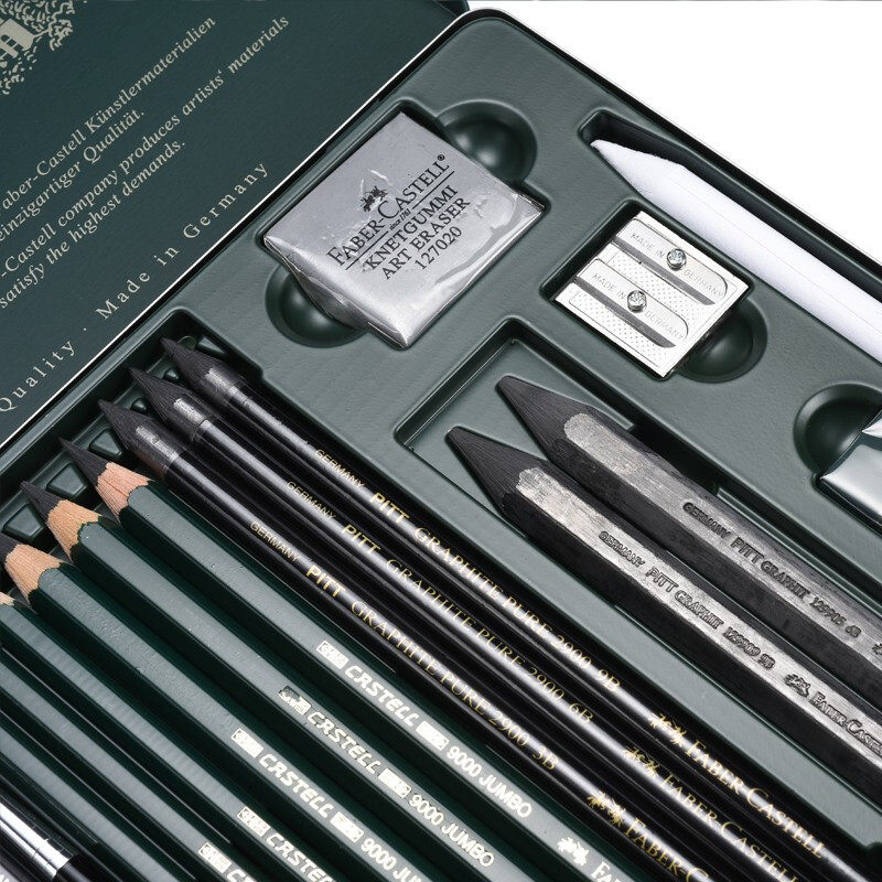 铅笔德国进口辉柏嘉26件33件组合素描绘画炭条铅笔