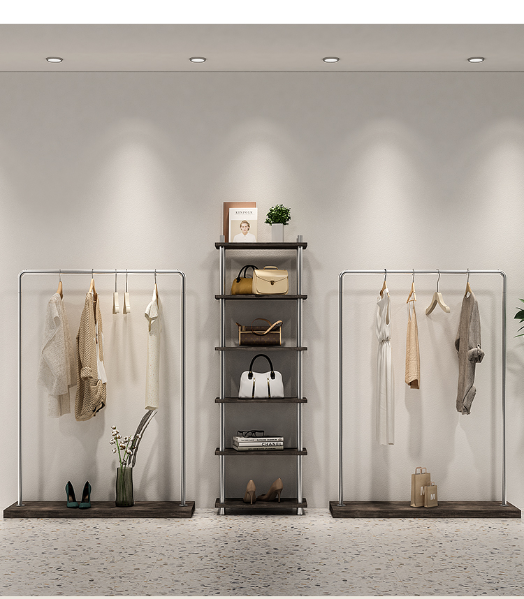 高档男女服装店落地式组合靠墙服装服装展展示架陈列服装展示架