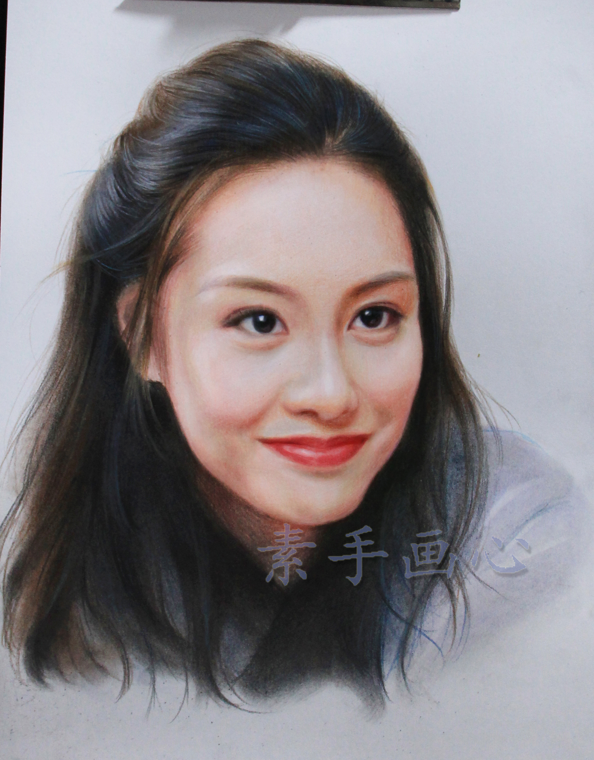 订制 墙壁装饰画 宠物画 像人像头像明星肖像画 彩铅画 手绘素描肖像