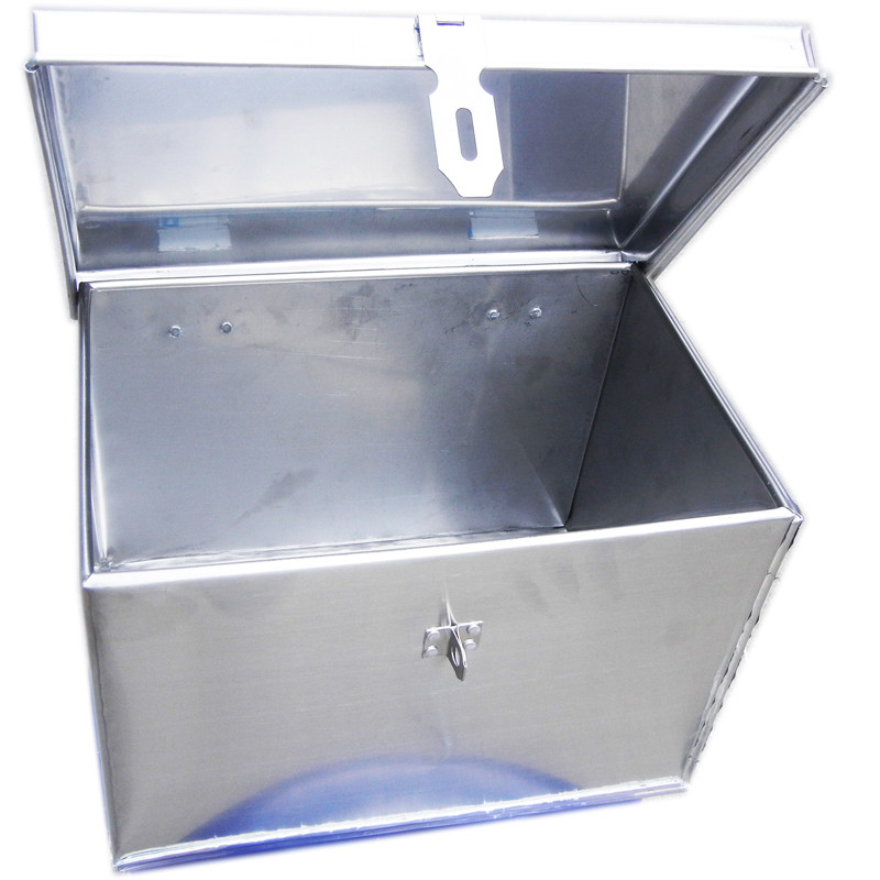 不锈钢箱子带锁大号工具箱铁皮工业车载加厚型收纳五金工具箱