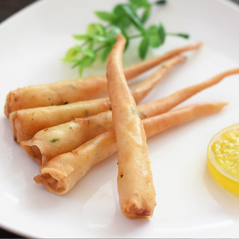 金标欢乐手指象牙炸虾枝棒炸油炸小吃脆支角半成品虾类制品