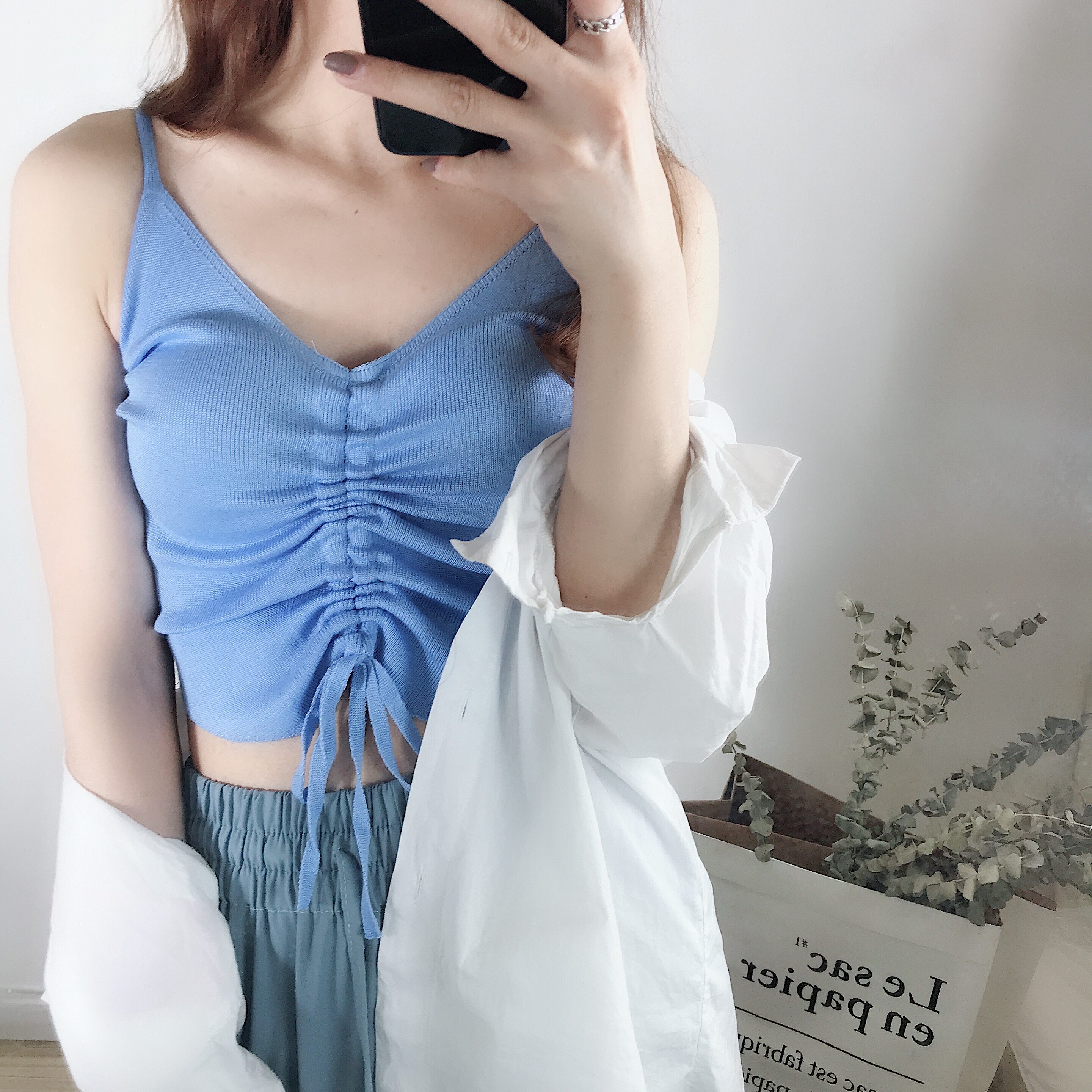 【清仓半价:联系客服改价】彩色条纹裹胸打底抹胸外穿绳吊带背心