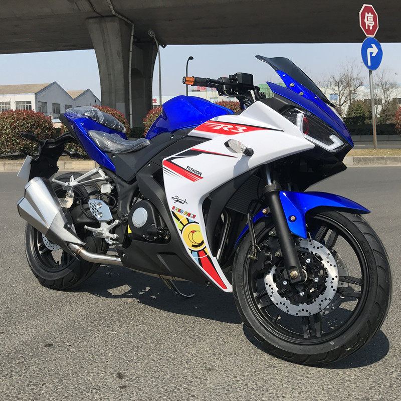 国产r3摩托车跑车大排量公路赛400地平线s款机车双缸水冷可上牌