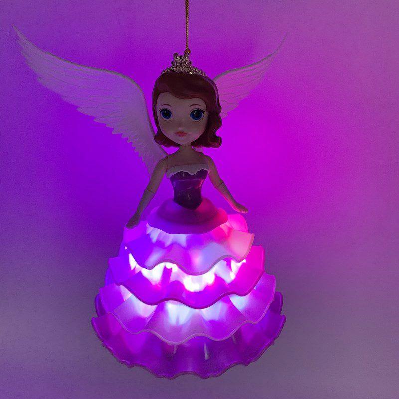 灯笼女孩手提花灯抖音电动万向跳舞旋转公主灯笼