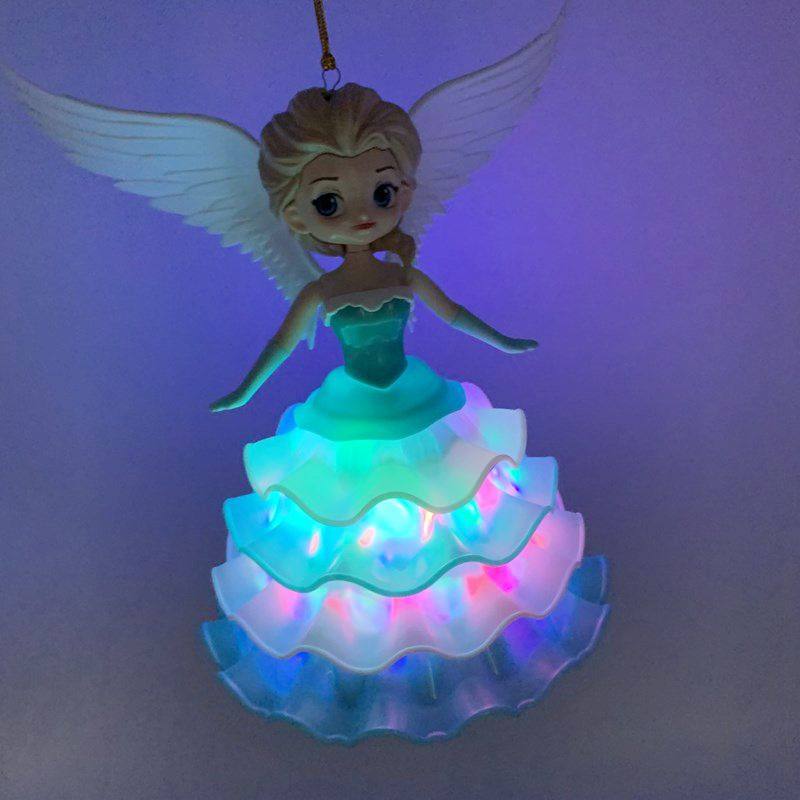 灯笼女孩手提花灯抖音电动万向跳舞旋转公主灯笼