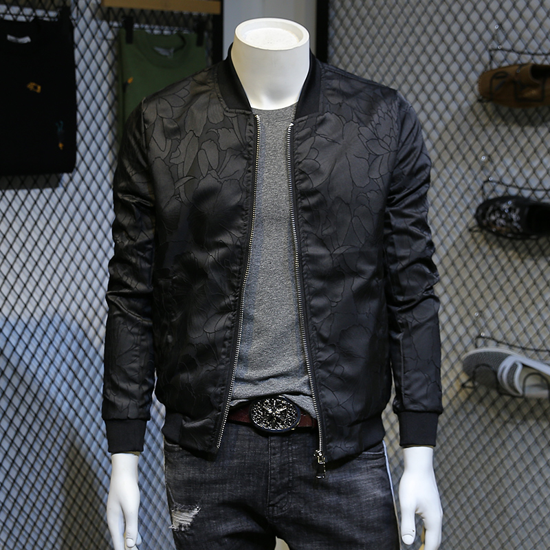 2022春秋季新款男士夹克衫潮流修身薄款外套潮牌青年帅气休闲上衣