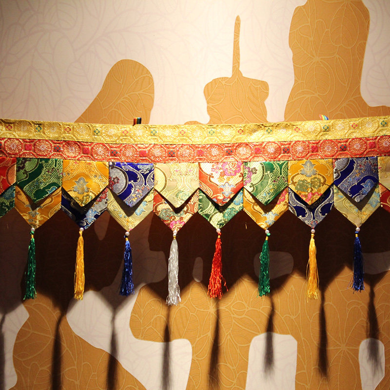 围幔藏式帷幔西藏布艺围帘五色藏传佛教佛堂装饰帷幔装饰
