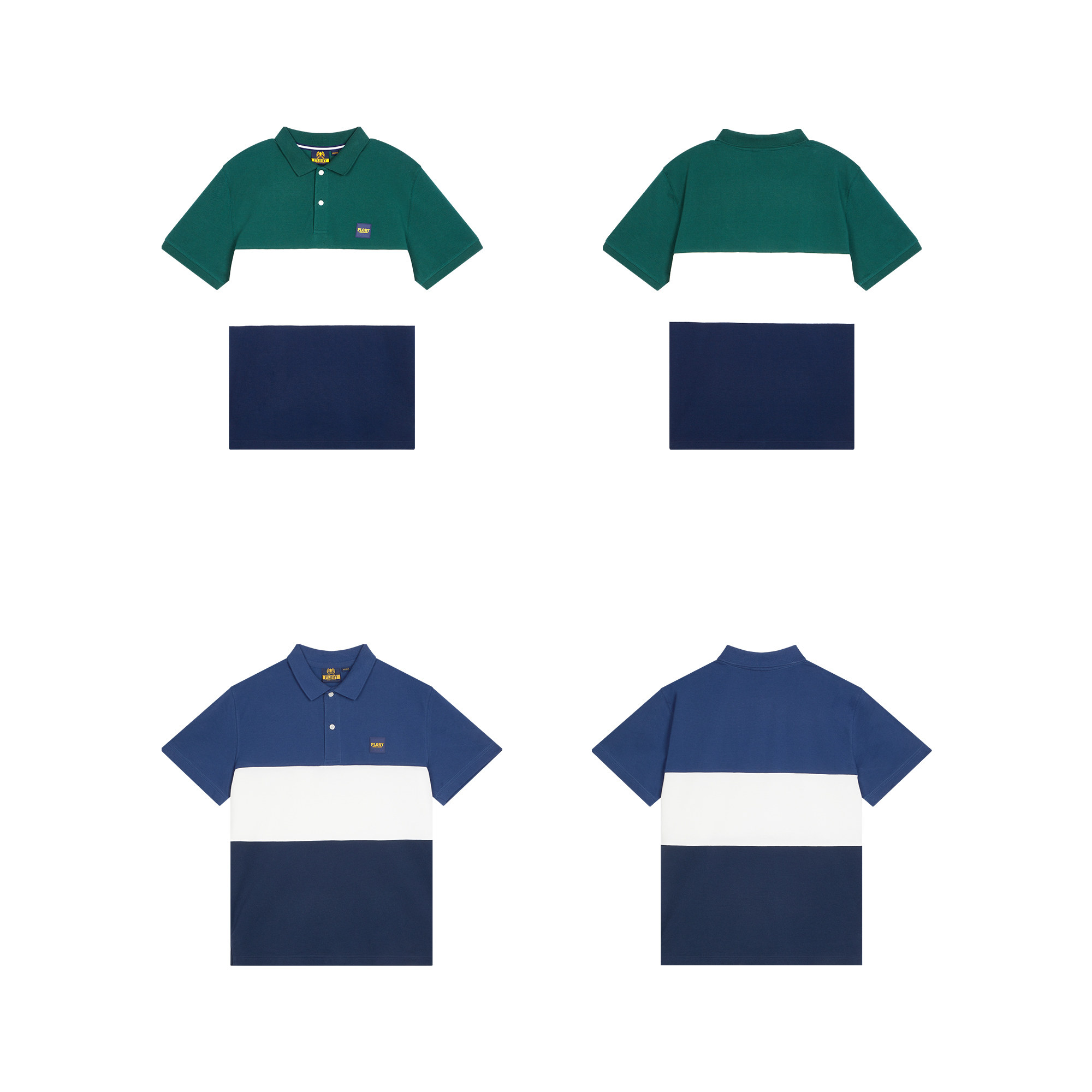 plory2022夏季新品撞色拼色款男士老鹰刺绣商务polo衫