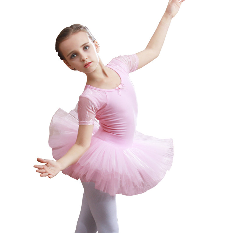 舞蹈儿童女童春夏季芭蕾舞短袖小女孩少儿练舞练功儿童演出服