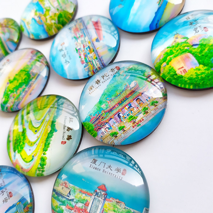 厦门鼓浪屿大学创意旅游纪念品小礼礼物特色手绘文化创意冰箱贴