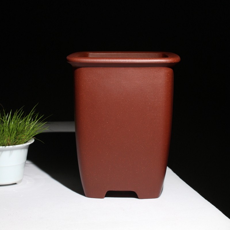 飘口四方兰花盆栽手工精品紫砂花盆粗砂透气花盆