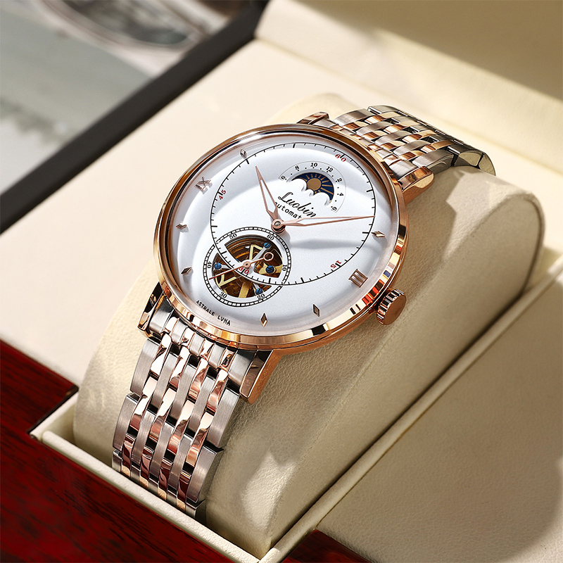 阿玛妮日月星辰正品名牌手表男2021年新款镂空机械表防水学生潮流