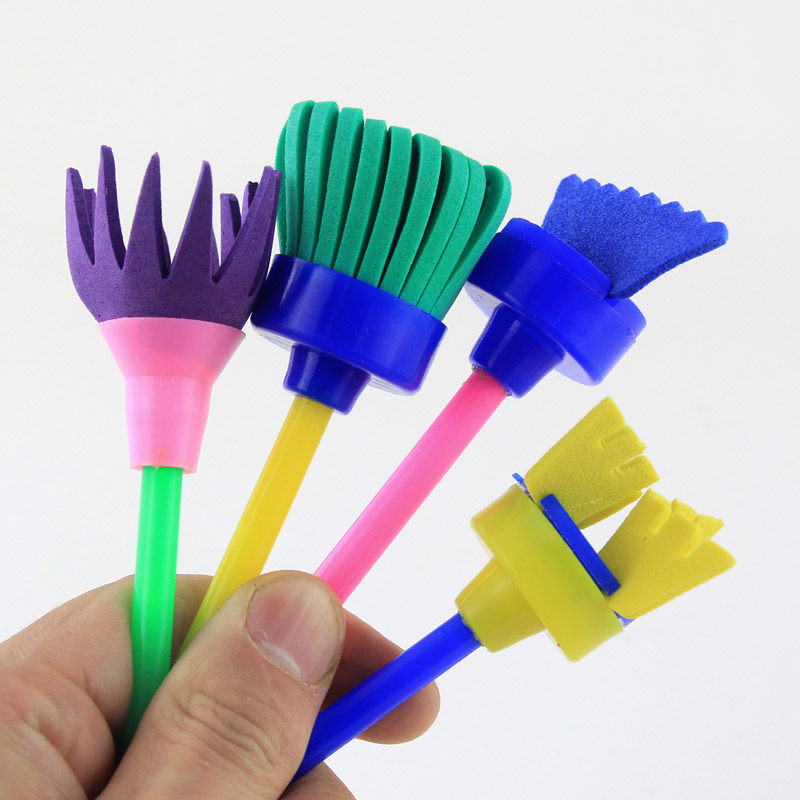 绘画幼儿园儿童工具海绵随意涂鸦手工工美diy画笔