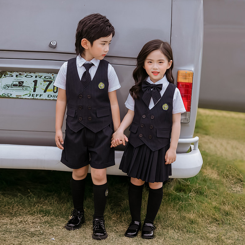 男女女童礼服幼儿园园小学毕业班拍照摄影套装六一儿童礼服