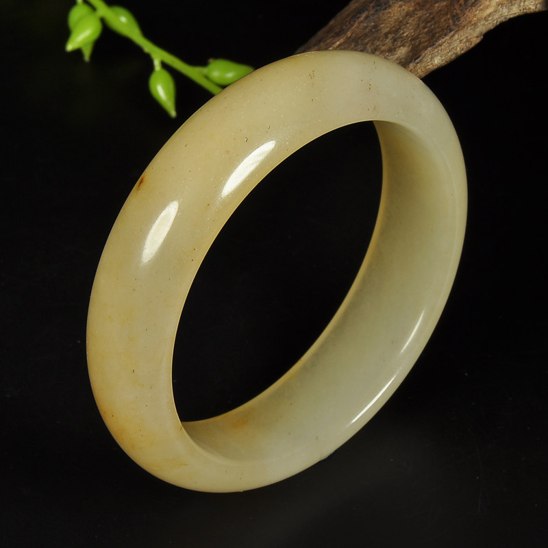 疆山新疆戈壁玉籽手镯女款金丝玉镯子玉环手环手饰