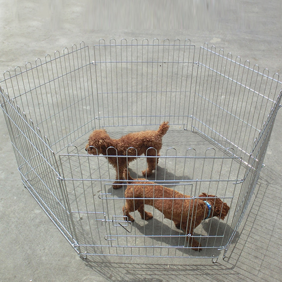 乐佳电镀宠物围栏中小型犬折叠狗狗围栏加粗猫笼狗笼跑笼泰迪栅栏