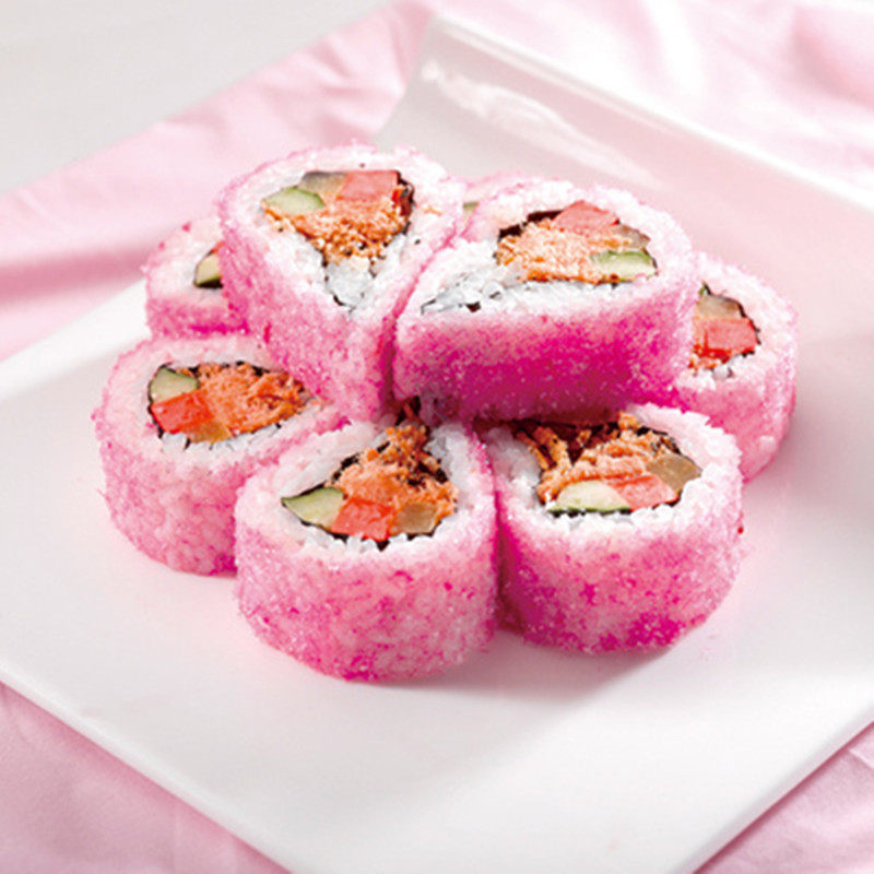 樱花寿司怀田材料鲜艳艳红花粉鱼松1kg红鱼寿司料理
