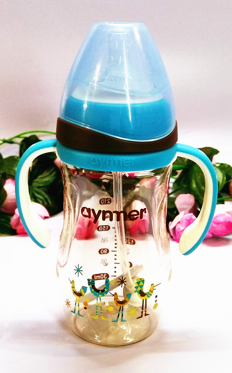 爱因美ppsu奶瓶带手柄宽口护唇实感抗摔防胀气防吐奶180ml280ml