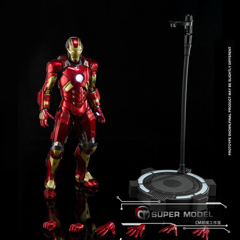 超模动漫漫威复联kingartska钢铁侠1/9mk11可动合金手办发光摆件