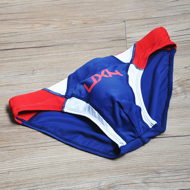 男士低腰三角泳裤比基尼沙滩游泳时尚拼接性感男士泳衣