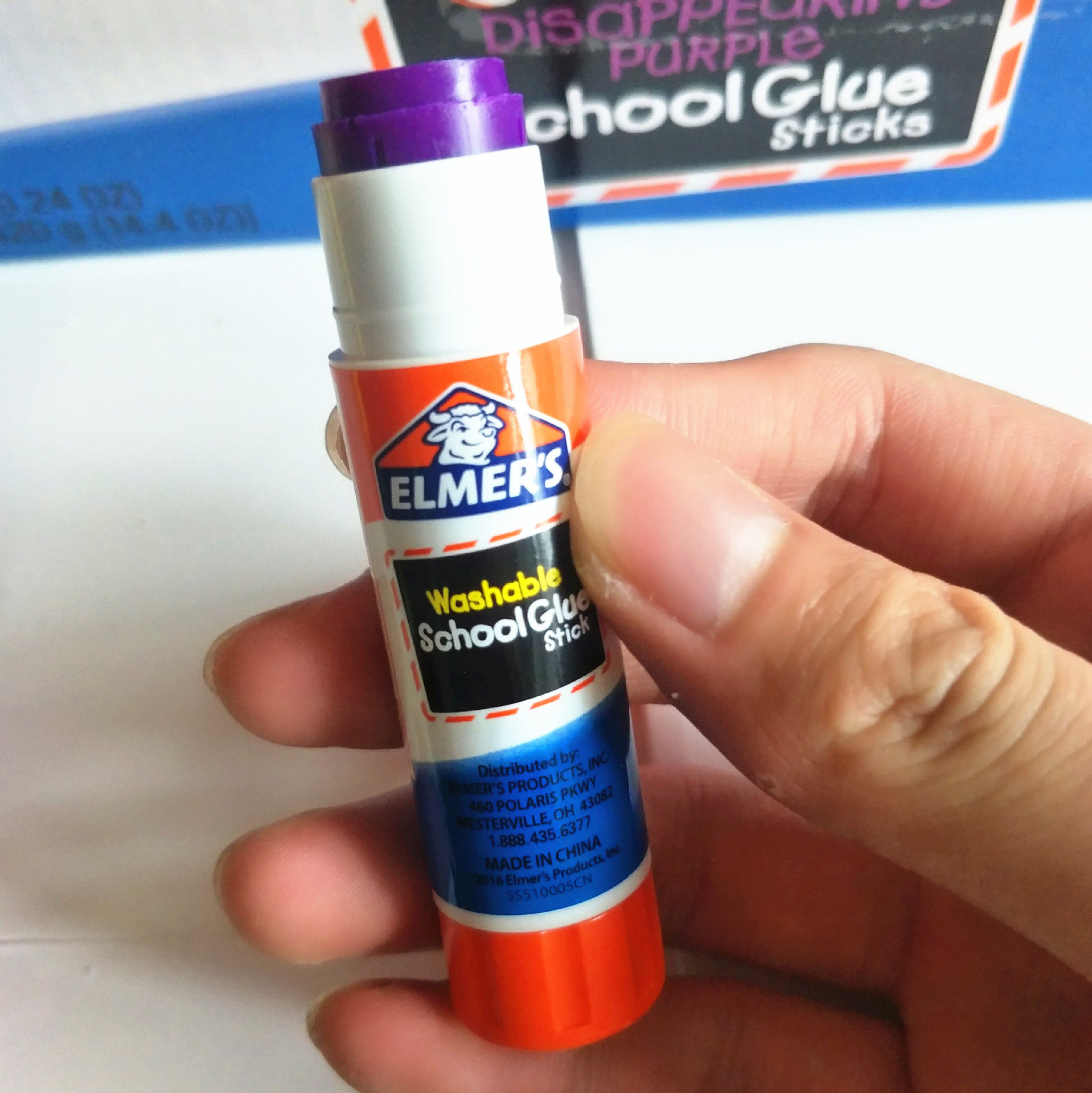 正品美国elmers牛头遮眉固体胶棒cos化妆眉毛胶棒