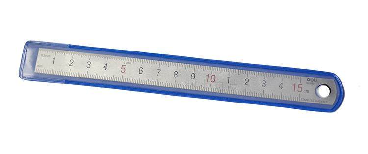 直尺得力加厚钢尺50cm刻度尺厘米绘图学生尺子钢直尺