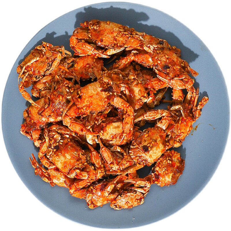 青岛特产即食油炸小螃蟹零食香酥海鲜香辣海蟹蟹系列