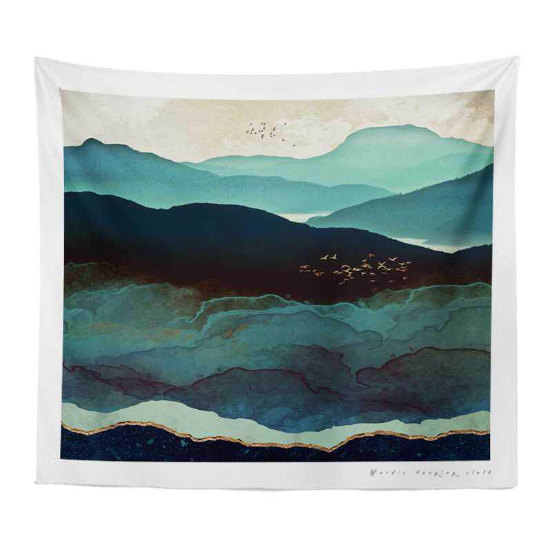 挂布风景背景ins挂毯卧室宿舍改造布置床头挂毯