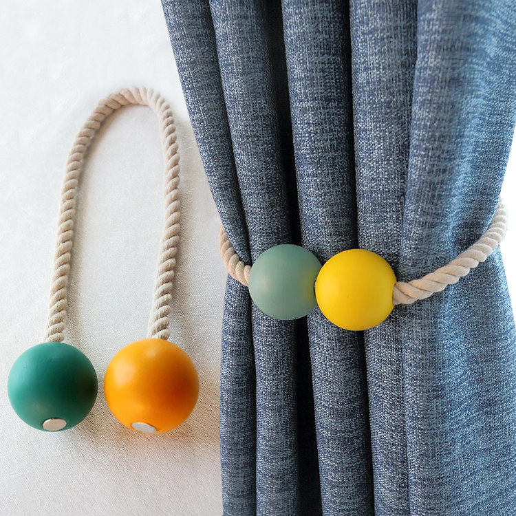 磁铁窗帘扣系带绑带捆绑绳子现代简约一对饰品扎带束带创意欧式花